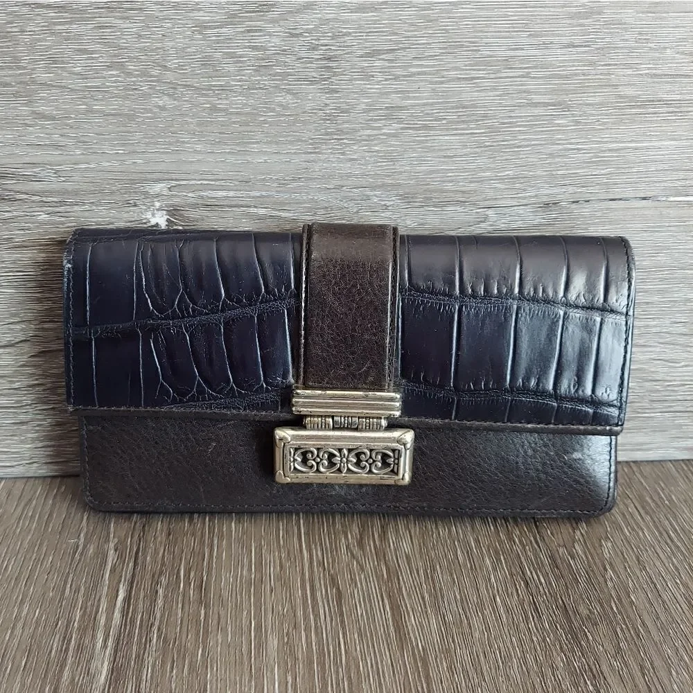 Brighton Navy & Brown Wallet/Crossbody Bag